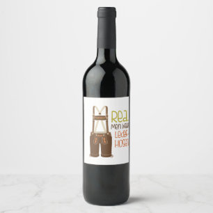 Étiquette Pour Bouteilles De Vin Porter Lederhosen