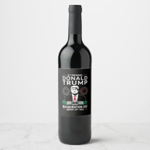 Étiquette Pour Bouteilles De Vin Président 47 D J Trump Jour de l'investiture Jan 2