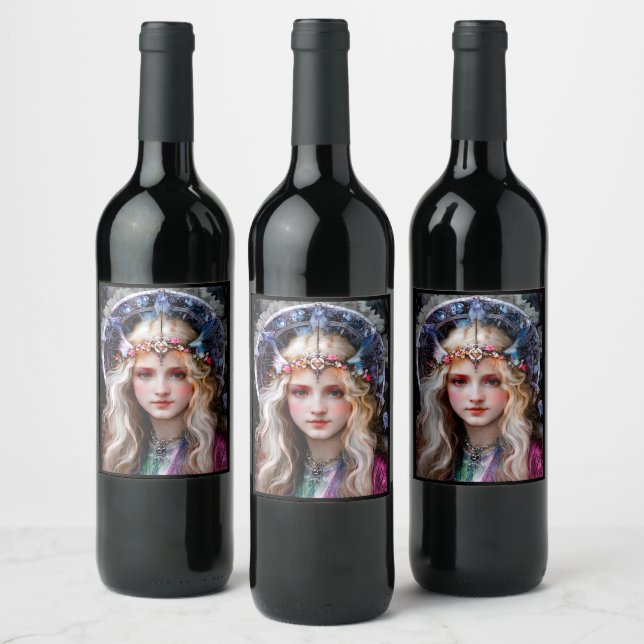 Étiquette Pour Bouteilles De Vin Princesse Viking (Bouteilles)