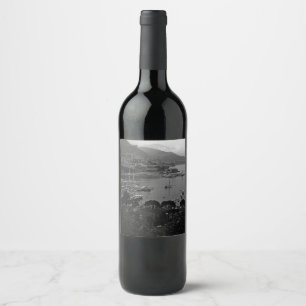 Étiquette Pour Bouteilles De Vin Principauté de Monaco vintage Le port