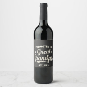 Étiquette Pour Bouteilles De Vin Promoté pour le cadeau de famille Great Grand-père