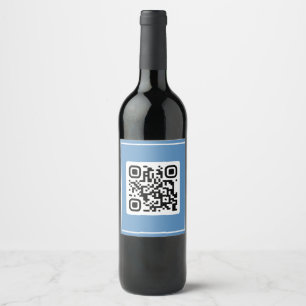 Étiquette Pour Bouteilles De Vin Proposition de QR - Me Marierez-Vous ? Bleu