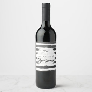 Étiquette Pour Bouteilles De Vin proposition de toiletteur à rayures blanches noire