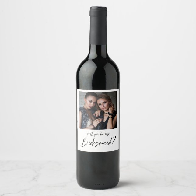 Étiquette Pour Bouteilles De Vin Proposition minimaliste d'aide-mémoire photo moder (Devant)