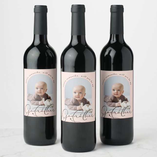 Étiquette Pour Bouteilles De Vin Proposition minimaliste Godmère Photo Vin Étiquett (Bouteilles)