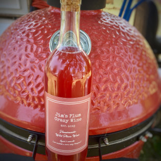 Étiquette Pour Bouteilles De Vin Prune sauvage maison drôle personnalisée 