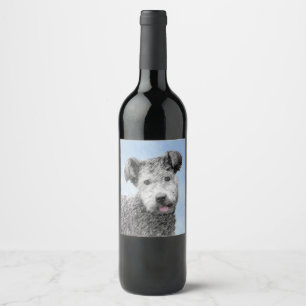 Étiquette Pour Bouteilles De Vin Pumi Peinture - Cute Original Chien Art