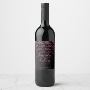 Étiquette Pour Bouteilles De Vin Purple Corbeau gothique Mariage Étiquette de vin