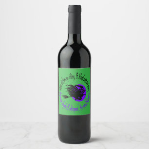 Étiquette Pour Bouteilles De Vin Quand les sorcières vont chevauchant C'est près d'