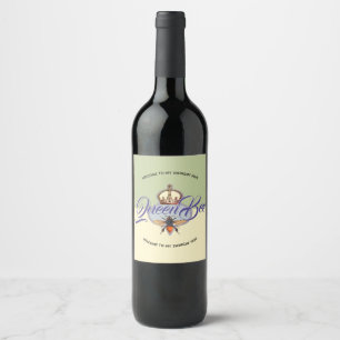 Étiquette Pour Bouteilles De Vin Queen Bee White