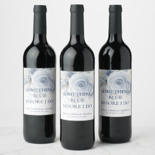 Étiquette Pour Bouteilles De Vin Quelque chose de bleu avant de faire Fête des mari