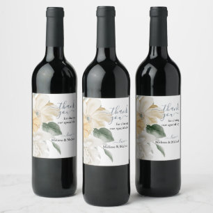 Étiquette Pour Bouteilles De Vin QUELQUE CHOSE DE BLEU - Élégant Mariage Floral