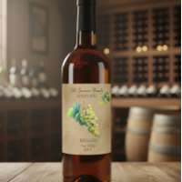 Raisins de vigne personnalisés de millésime de vin