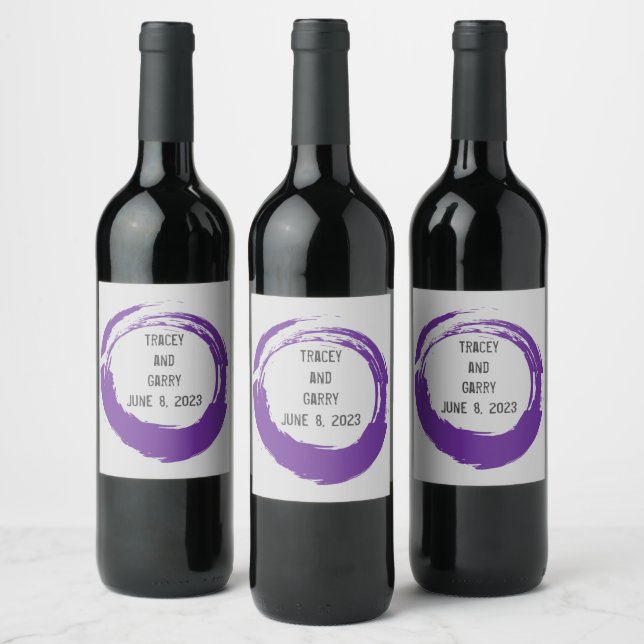 Étiquette Pour Bouteilles De Vin Raisins de vin Fleurs personnalisées Rouge Blanc (Bouteilles)