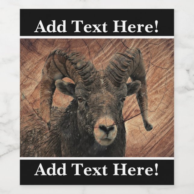 Étiquette Pour Bouteilles De Vin Ram (Étiquettes simples)