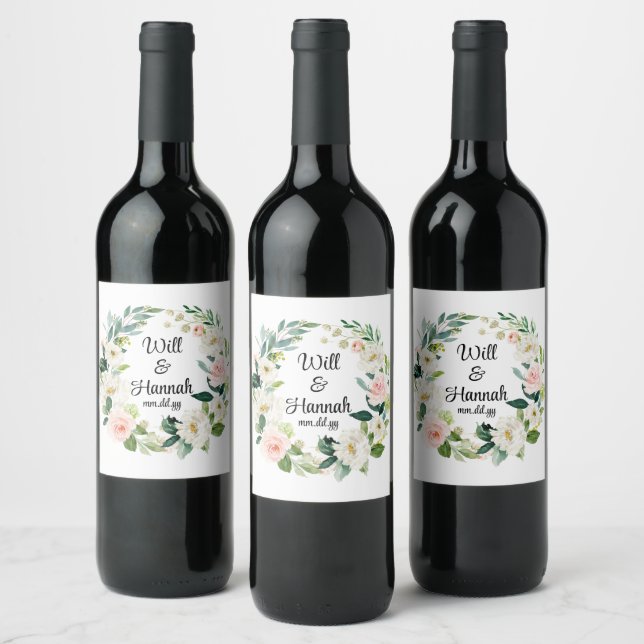 Étiquette Pour Bouteilles De Vin Réception de mariage de verdure personnalisée pour (Bouteilles)