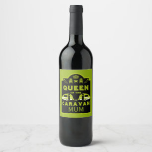 Étiquette Pour Bouteilles De Vin Reine de la Caravane
