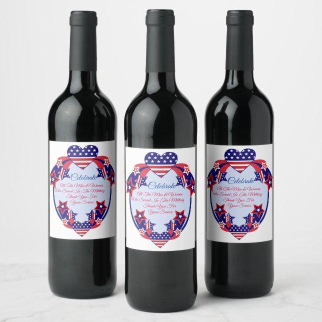 Étiquette Pour Bouteilles De Vin Rendre hommage aux militaires (Bouteilles)