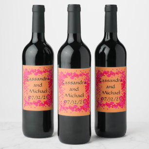 Étiquette Pour Bouteilles De Vin Répétition De Réception De Mariage Vin Élégant