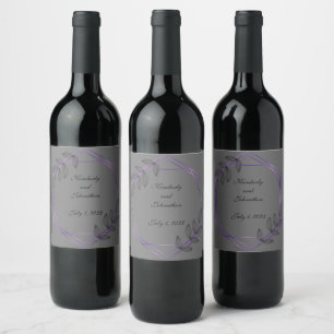 Étiquette Pour Bouteilles De Vin Répétition De Réception De Mariage Vin Élégant