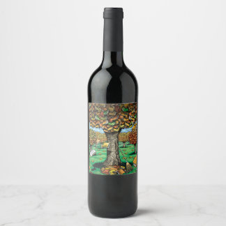 Étiquette Pour Bouteilles De Vin Réserver Étiquette à vin Arbre