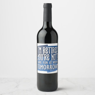 Étiquette Pour Bouteilles De Vin Retraité