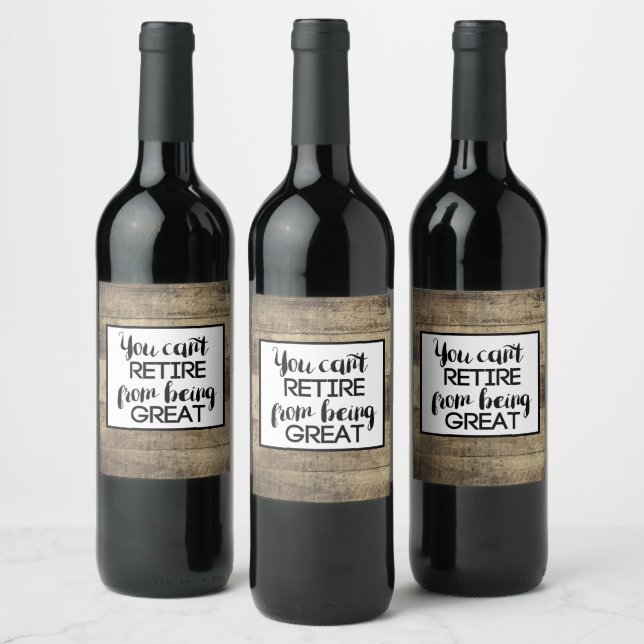 Étiquette Pour Bouteilles De Vin Retraite rustique (Bouteilles)