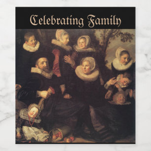 Étiquette Pour Bouteilles De Vin Retrouvailles familiales Renaissance peinture d'au