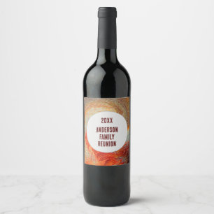 Étiquette Pour Bouteilles De Vin Retrouvailles familiales Super Abstraites