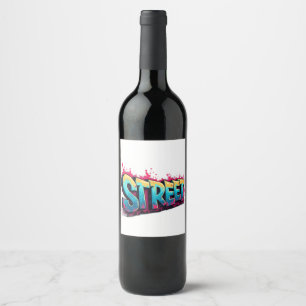Étiquette Pour Bouteilles De Vin “Rêves de rue” “La ville parle” “Rythme urbain” “C
