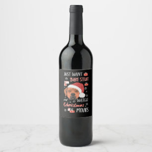 Étiquette Pour Bouteilles De Vin Rhodesian Ridgeback Christmas