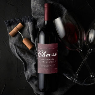 Étiquette Pour Bouteilles De Vin Romance Vin De Minuit Satiny Grunge Damask Favor