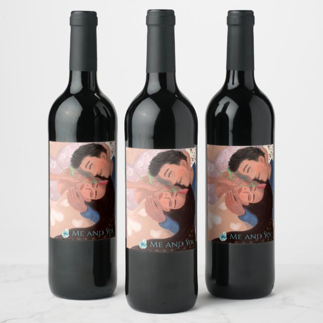 Étiquette Pour Bouteilles De Vin Romantique (Bouteilles)
