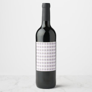 Étiquette Pour Bouteilles De Vin Rose Magenta, Orange Rougeâtre, Bleu Teinté de Ver