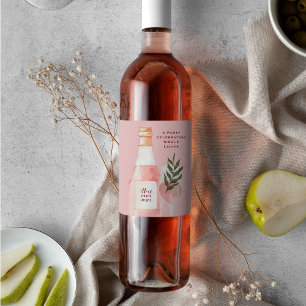 Étiquette Pour Bouteilles De Vin Rosé sur Roses Vin Rosé Fête de la Saint-Valentin 