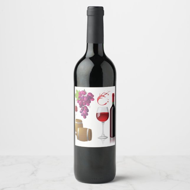 Étiquette Pour Bouteilles De Vin Rouge (Devant)