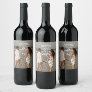 Étiquette Pour Bouteilles De Vin Rumi Love Story Poem Ajouter Votre Photo