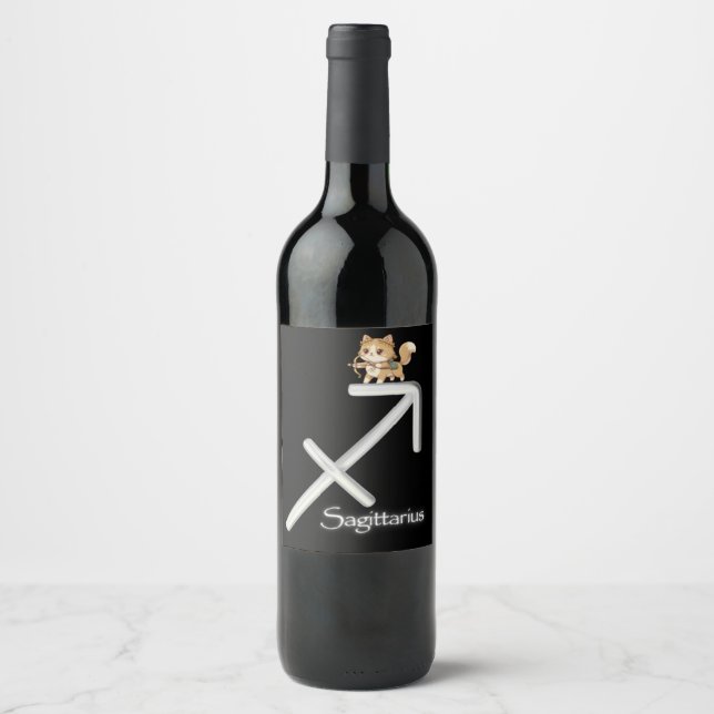 Étiquette Pour Bouteilles De Vin Sagittarius Wine Label (Devant)
