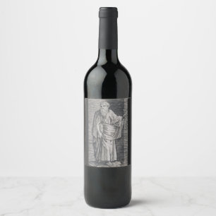 Étiquette Pour Bouteilles De Vin Saint Matthieu l'Évangéliste - Reproduction d'Art 