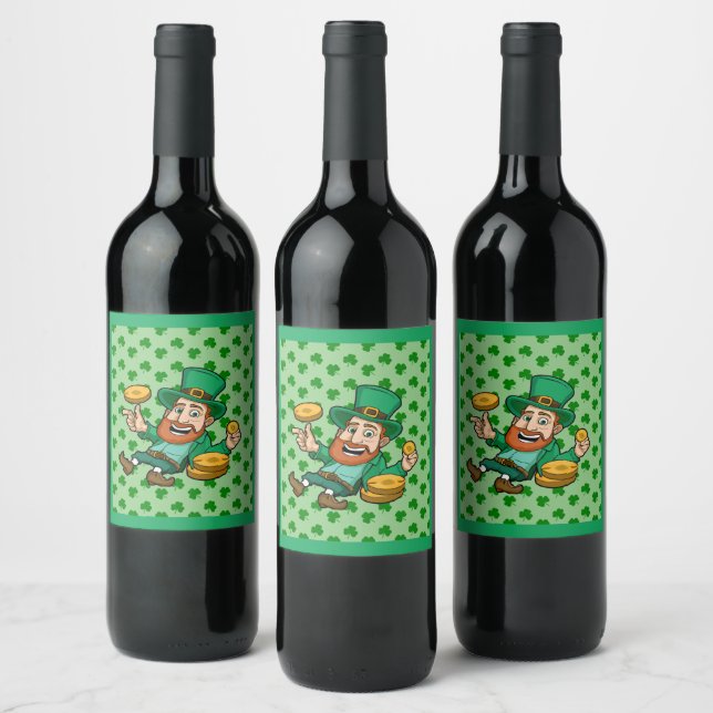 Étiquette Pour Bouteilles De Vin Saint Patrick (Bouteilles)