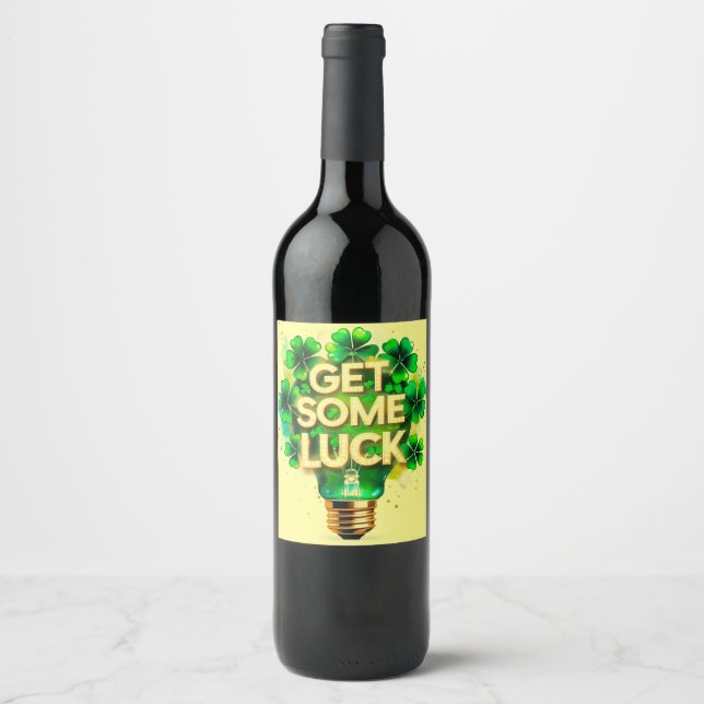 Étiquette Pour Bouteilles De Vin Saint Patrick's Day (Devant)