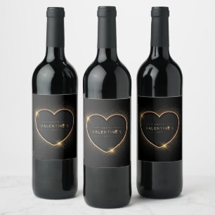 Étiquette Pour Bouteilles De Vin Saint Valentin