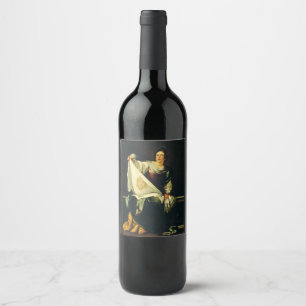 Étiquette Pour Bouteilles De Vin Sainte Véronique Art Le Miracle du Saint Visage
