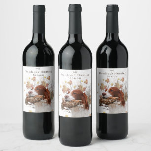 Étiquette Pour Bouteilles De Vin Saison de chasse à la bécasse
