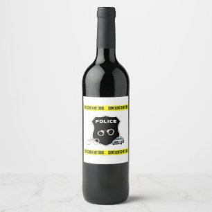Étiquette Pour Bouteilles De Vin Scène criminelle Application de la loi