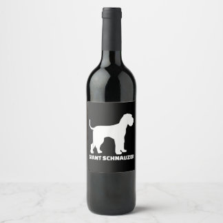 Étiquette Pour Bouteilles De Vin schnauzer géant