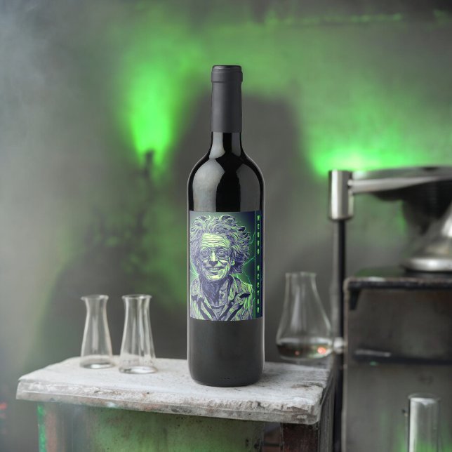 Étiquette Pour Bouteilles De Vin Scientifique Mad (Créateur téléchargé)