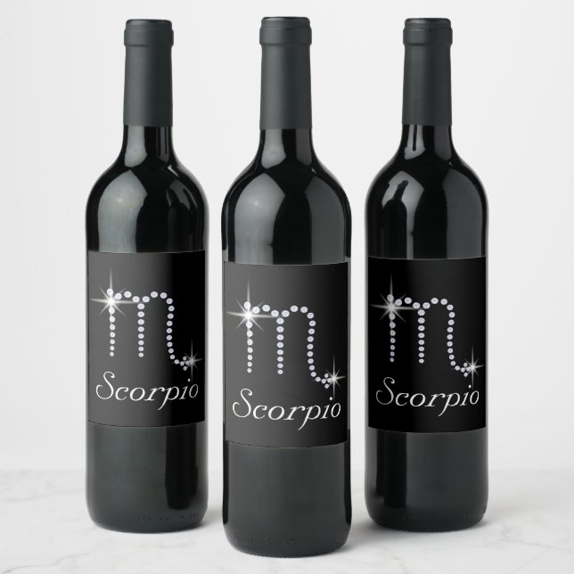 Étiquette Pour Bouteilles De Vin Scorpion diamant brillant (Bouteilles)