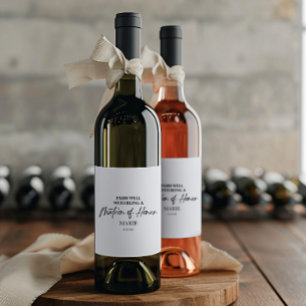 Étiquette Pour Bouteilles De Vin Se marie bien avec une proposition de Matrone d'ho