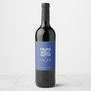 Étiquette Pour Bouteilles De Vin Se Paire Bien Avec Un Nouveau Travail - Typographi